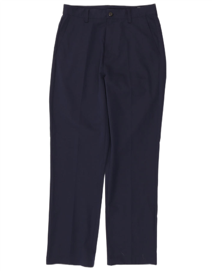 Pantaloni chino dritti ADIDAS da uomo Climalite W30 L32 poliestere blu navy