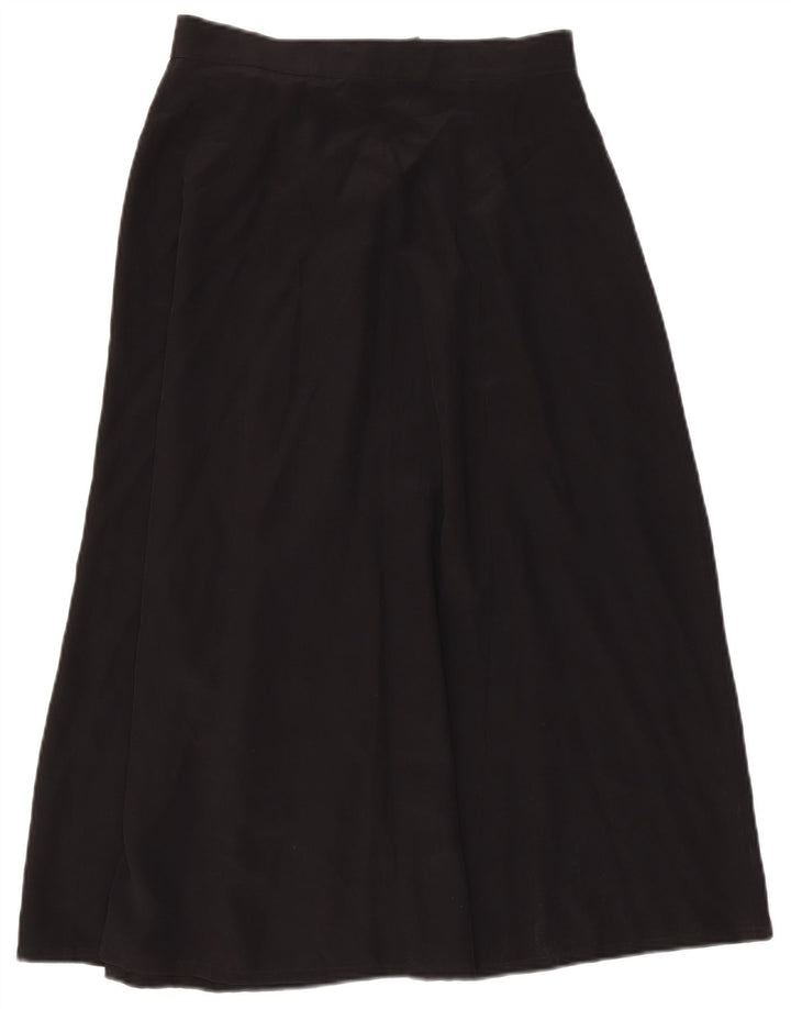 Gonna avvolgente da donna Marella UK 12 media W28 seta nera