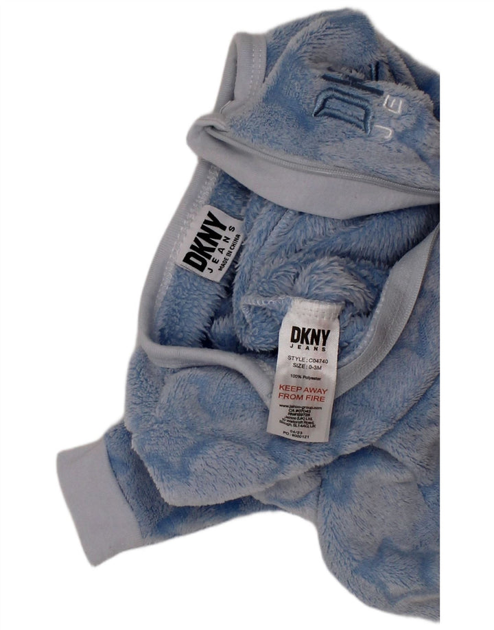 Tuta in pile DKNY per neonato con motivo astratto 0-3 mesi in poliestere blu