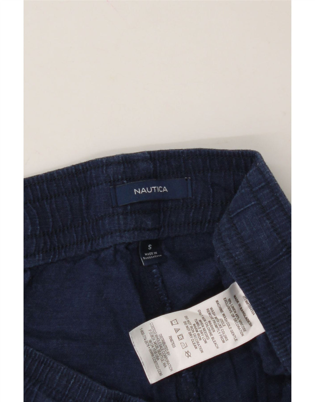 NAUTICA Womens Chino Shorts Small W28  Navy Blue Linen Vintage Nautica and Second-Hand Nautica from Messina Hembry 