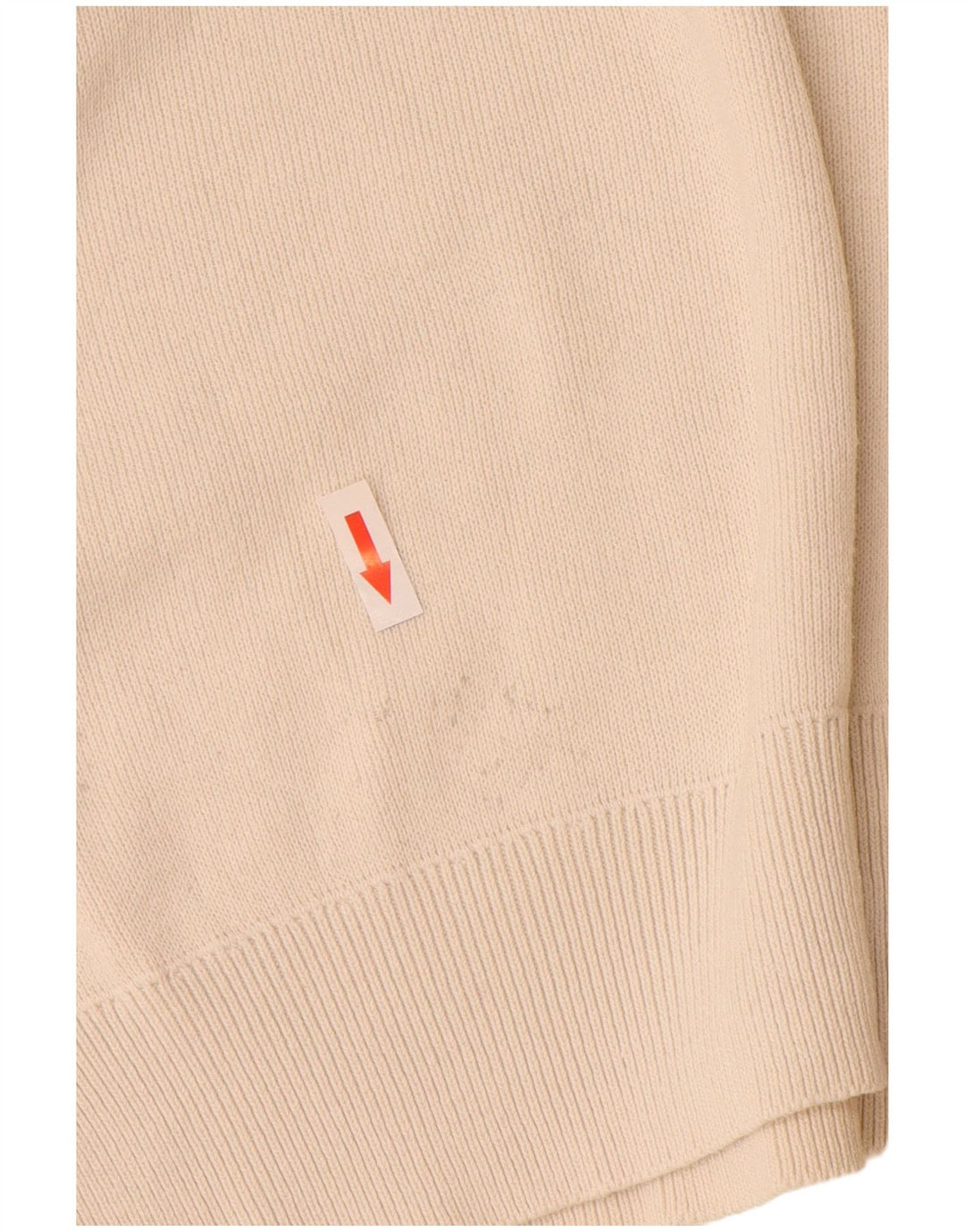 Maglione Zara da uomo con collo con zip, grande, in cotone bianco sporco