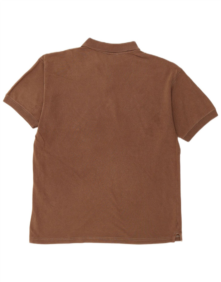 Polo da uomo CHAMPION piccola in cotone marrone
