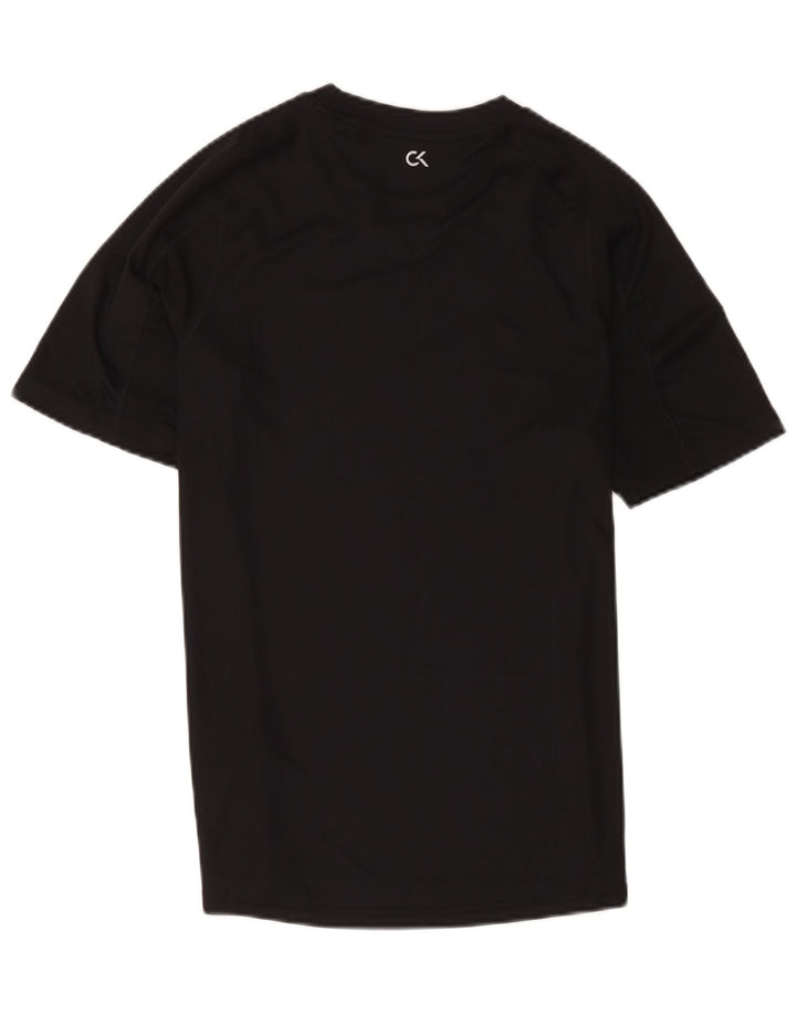 T-shirt grafica da uomo Calvin Klein Top piccola in poliestere nero
