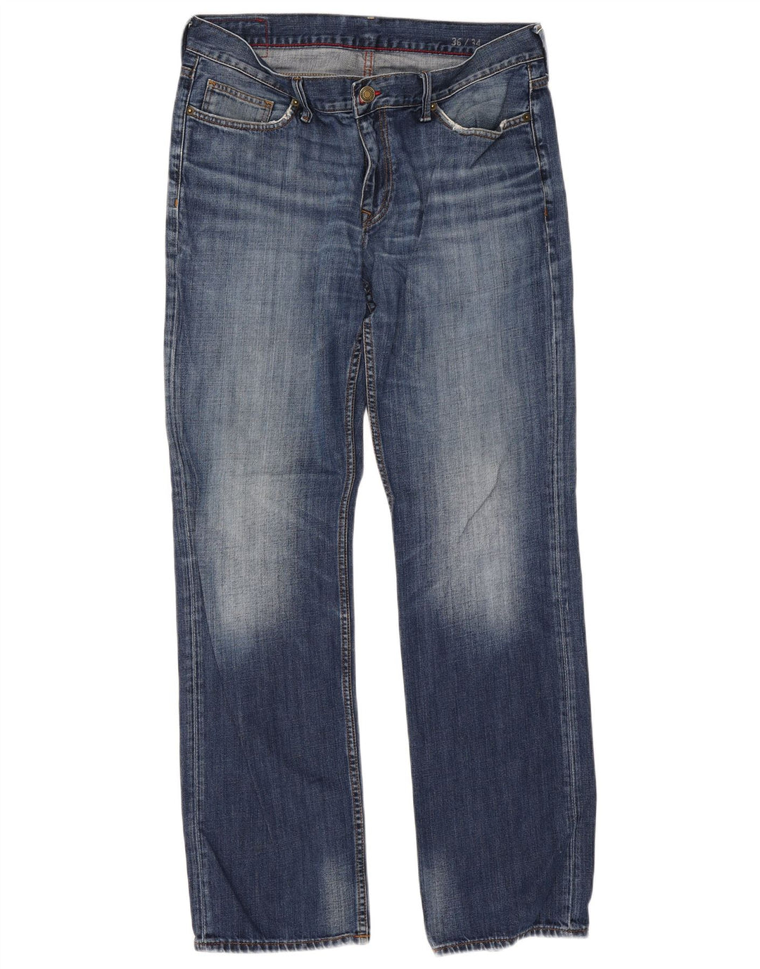 Jeans dritti regolari da uomo Tommy Hilfiger W36 L34 cotone blu