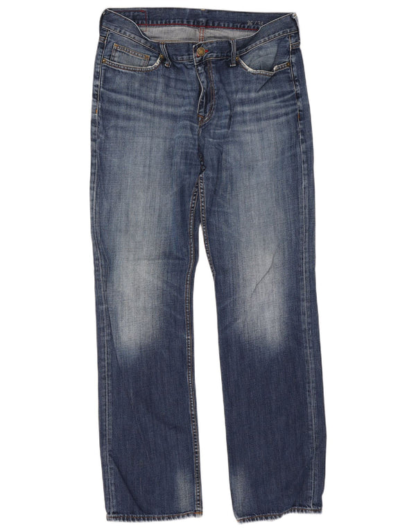 Jeans dritti regolari da uomo Tommy Hilfiger W36 L34 cotone blu