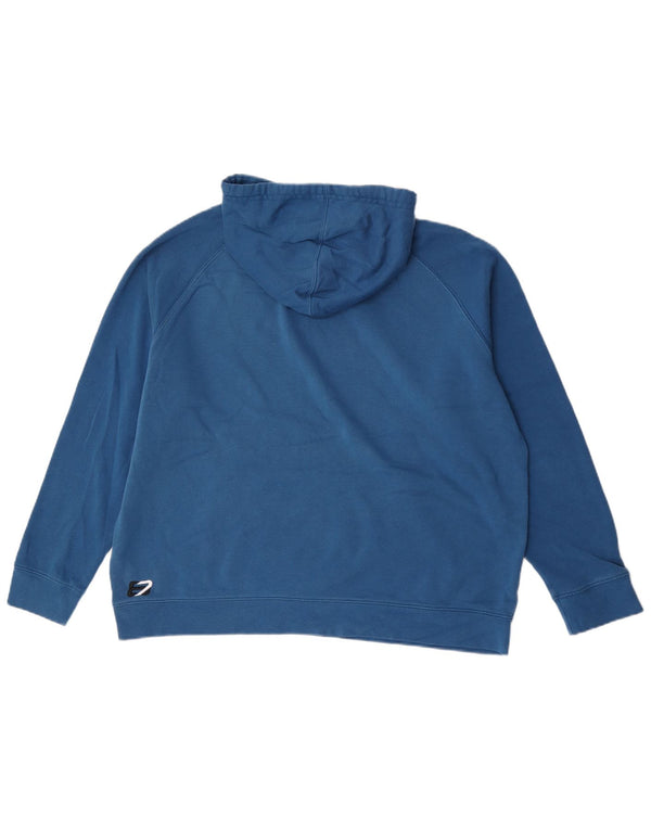 Maglione con cappuccio grafico da uomo Reebok grande in cotone blu