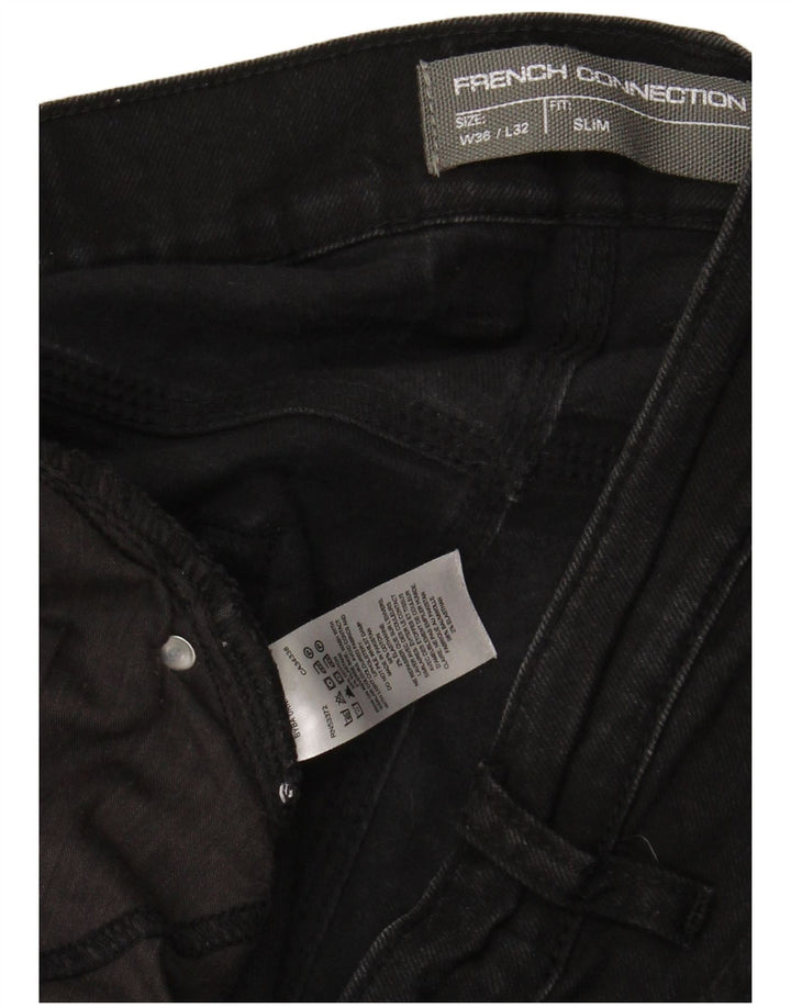 FRENCH CONNECTION Jeans slim da uomo W36 L32 cotone nero