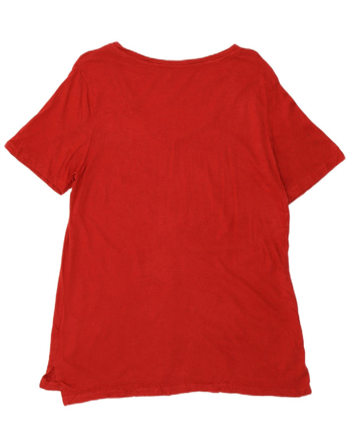 T-shirt da donna EDDIE BAUER UK 16 grande rossa