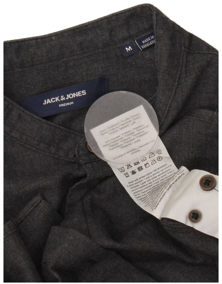 Camicia da uomo Jack & Jones in cotone grigio medio
