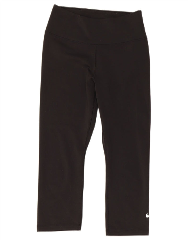 Leggings Capri Dri Fit da donna NIKE UK 6 XS poliestere nero