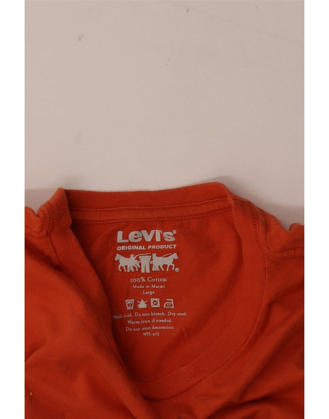 T-shirt grafica da uomo Levi's Top Large in cotone arancione