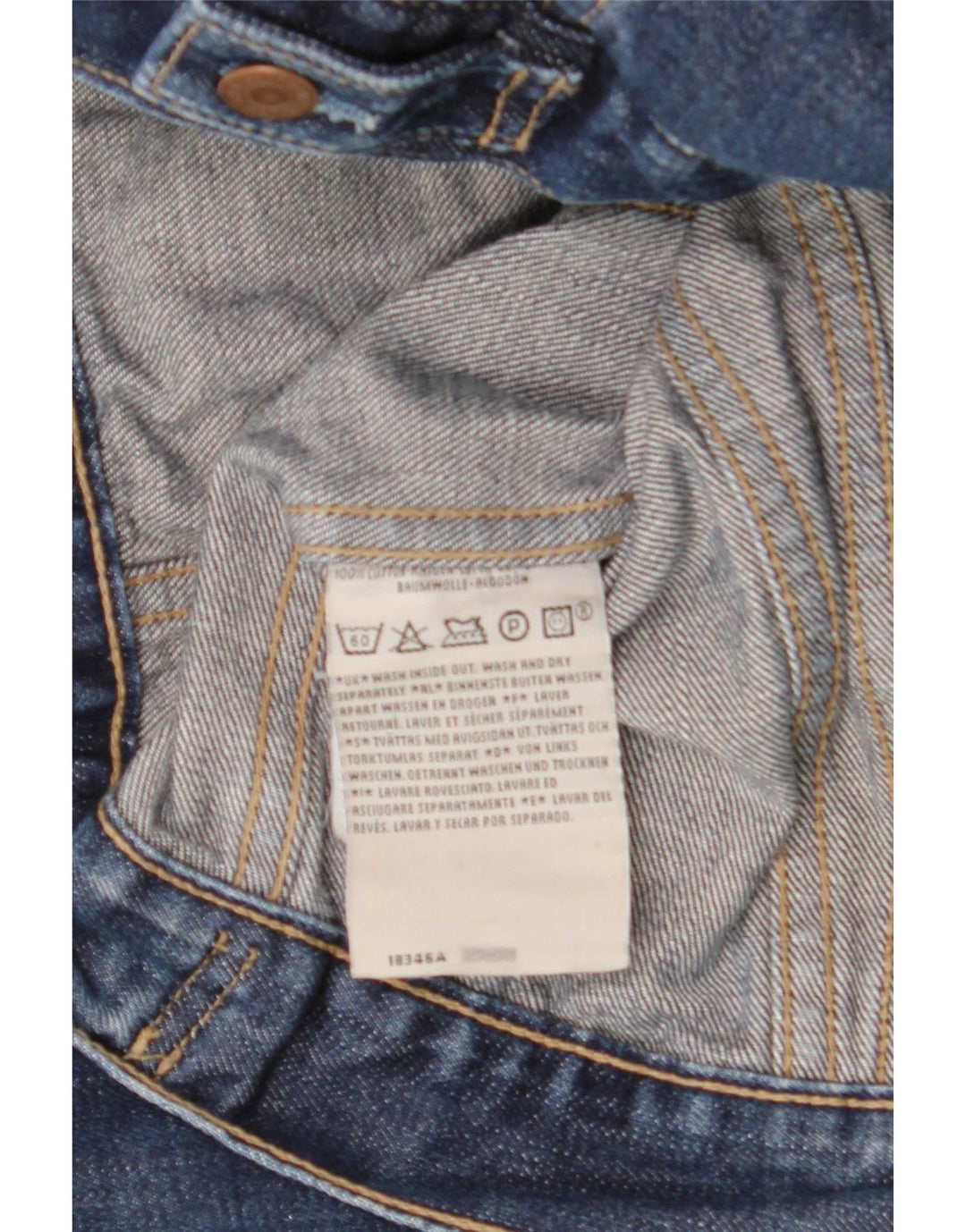 Giacca di jeans da donna Levi's UK 12 cotone blu navy medio