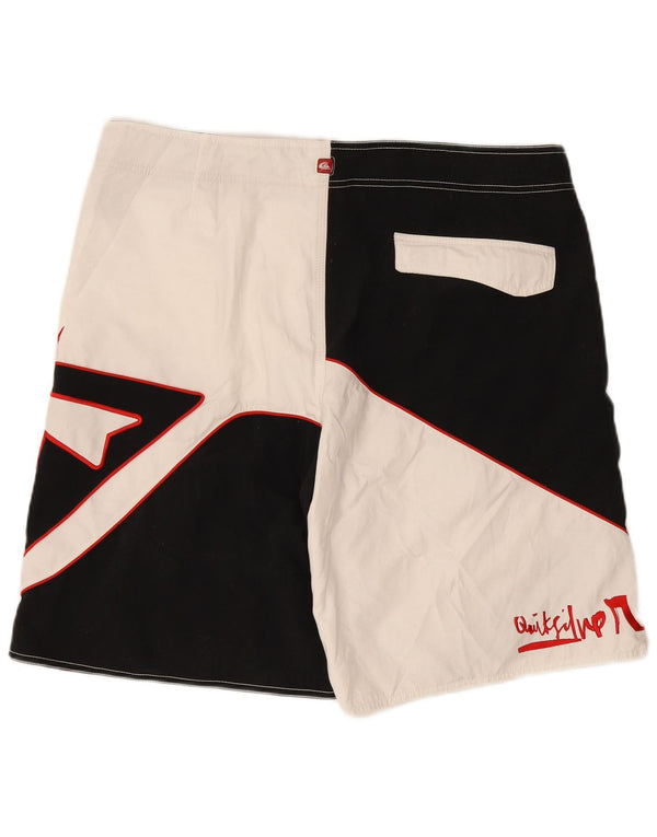 Pantaloncini da bagno grafici da uomo Quiksilver XL poliestere color block nero