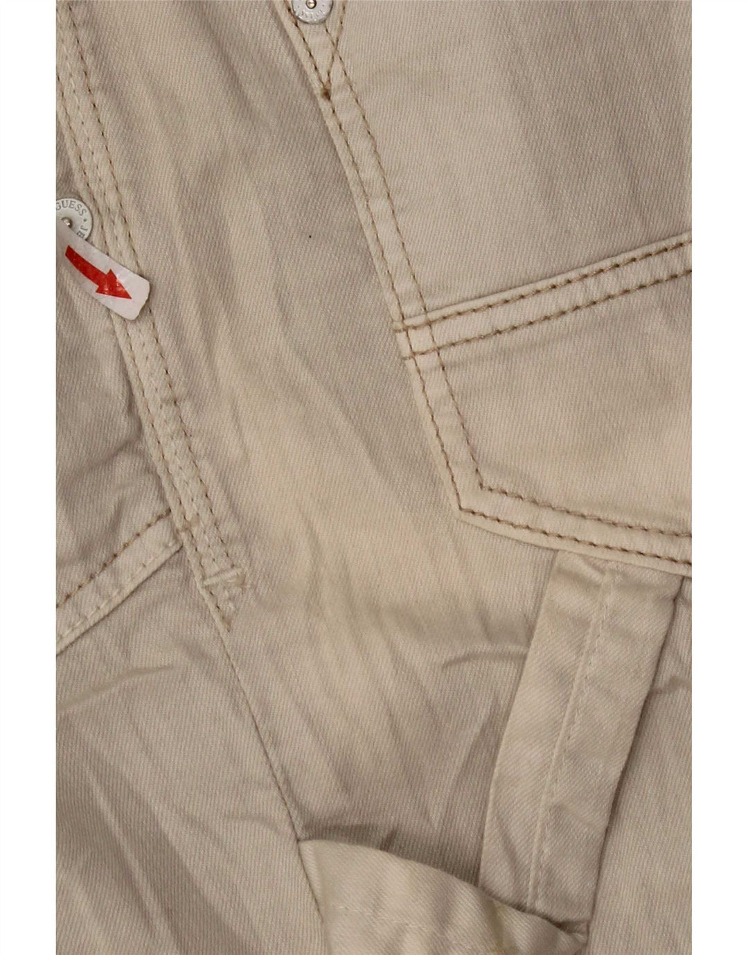 Gonna cargo in denim da donna Guess W28 in cotone beige medio