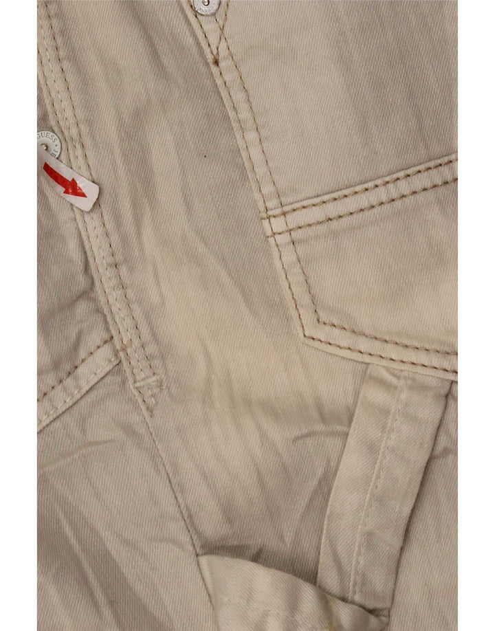 Gonna cargo in denim da donna Guess W28 in cotone beige medio