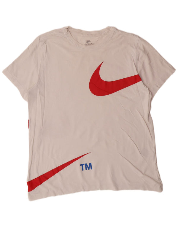 T-shirt grafica da uomo NIKE Top XL in cotone bianco