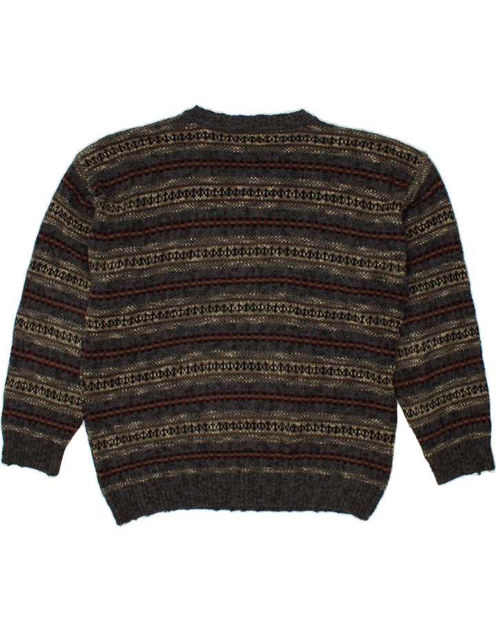 DOCKERS Maglione girocollo da uomo in acrilico Fair Isle grigio medio