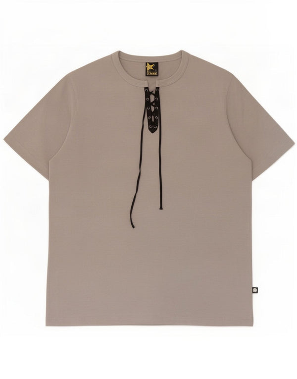 Vintage Mens T-Shirt Top Medium Grey Polyester