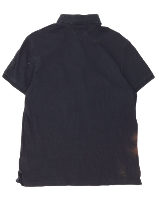 Polo da uomo vestibilità regolare Tommy Hilfiger Large in cotone blu navy