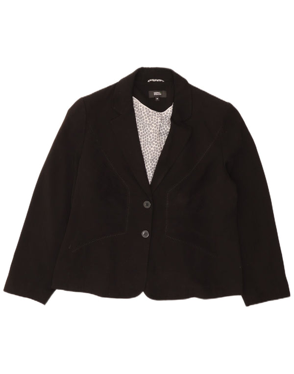 Giacca blazer a 2 bottoni Marks & Spencer da donna UK 20 2XL poliestere nero