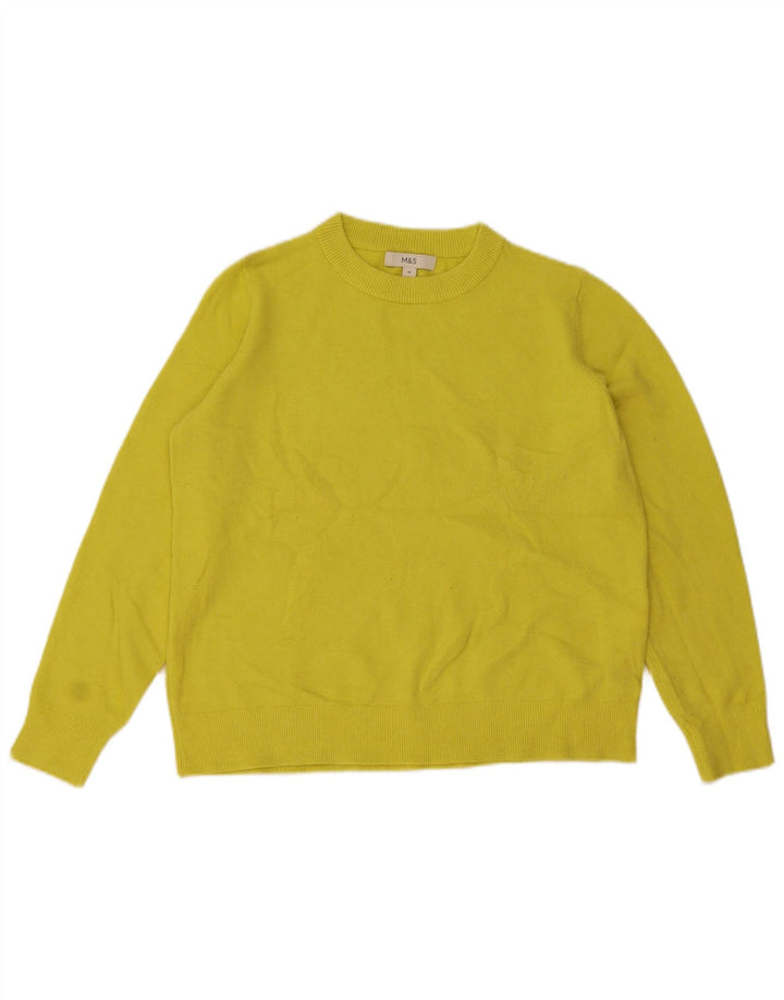 Maglione maglione con scollo a barca da donna Marks & Spencer UK 14 giallo medio