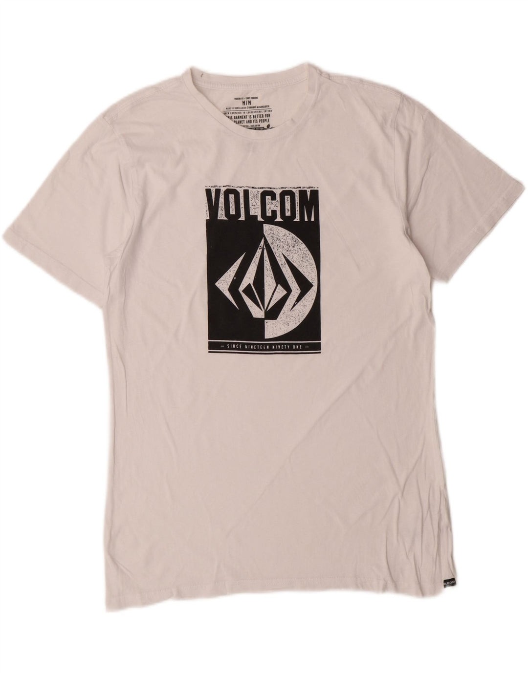 T-shirt grafica da uomo Volcom Modern Fit Top in cotone bianco medio