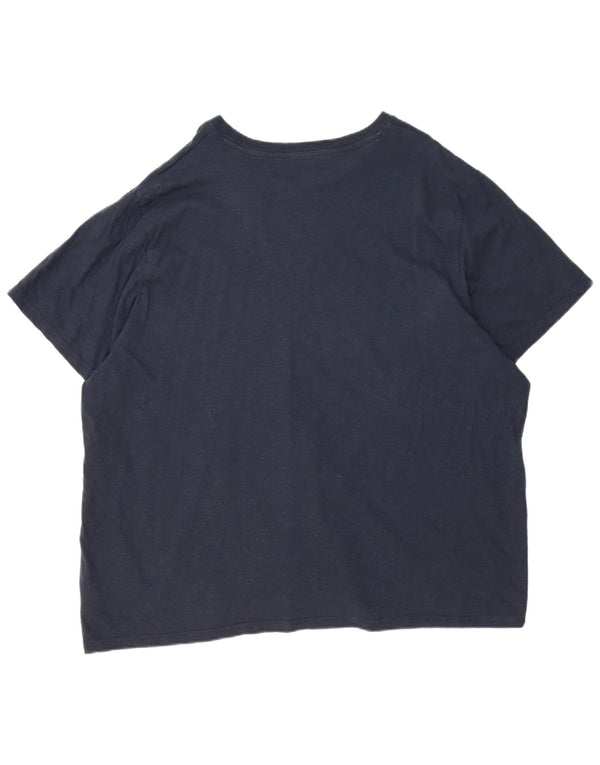 T-shirt da uomo Weird Fish Top 5XL cotone blu navy