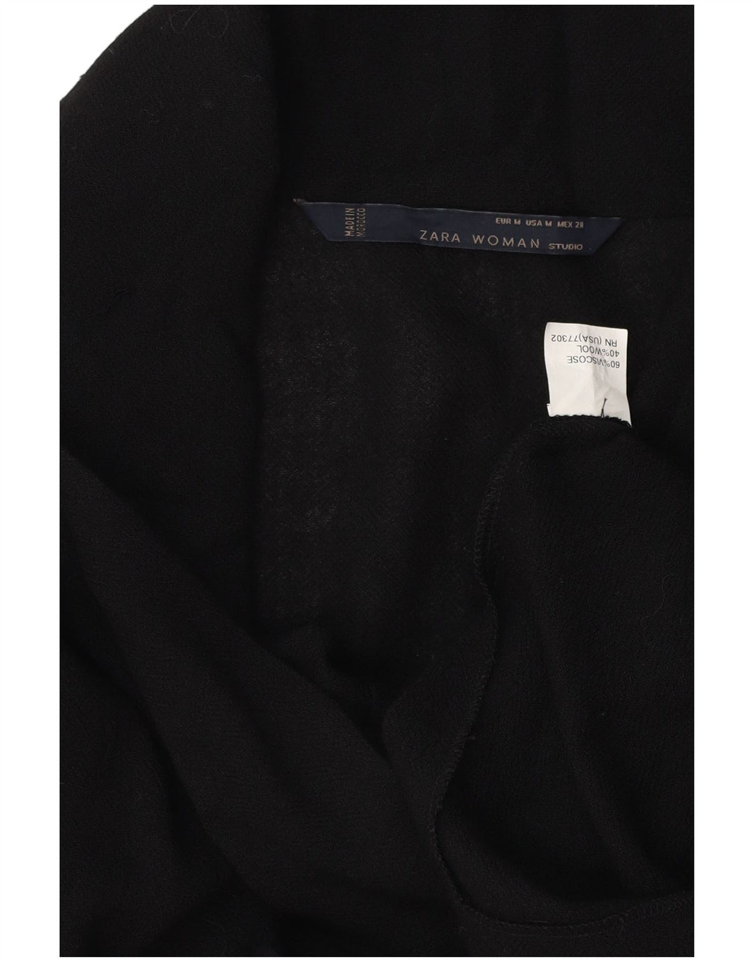 Maglione cardigan da donna Zara UK 14 viscosa nera media