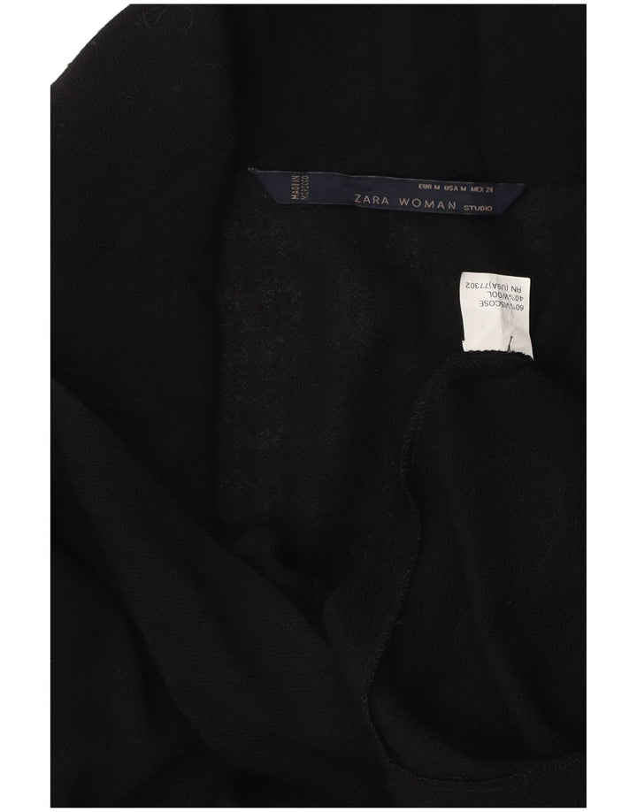 Maglione cardigan da donna Zara UK 14 viscosa nera media