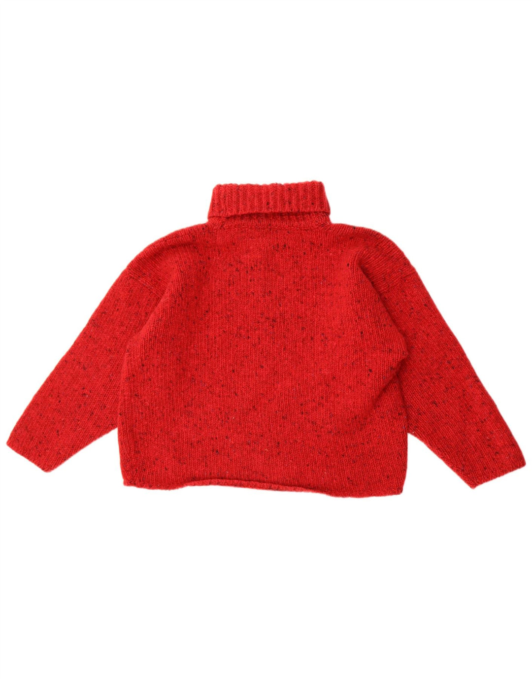 Maglione maglione da donna a collo alto Rossan UK 14 grande rosso screziato
