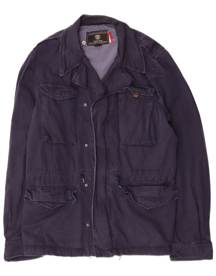 Giacca multiuso vintage da uomo UK 42 XL in nylon blu navy