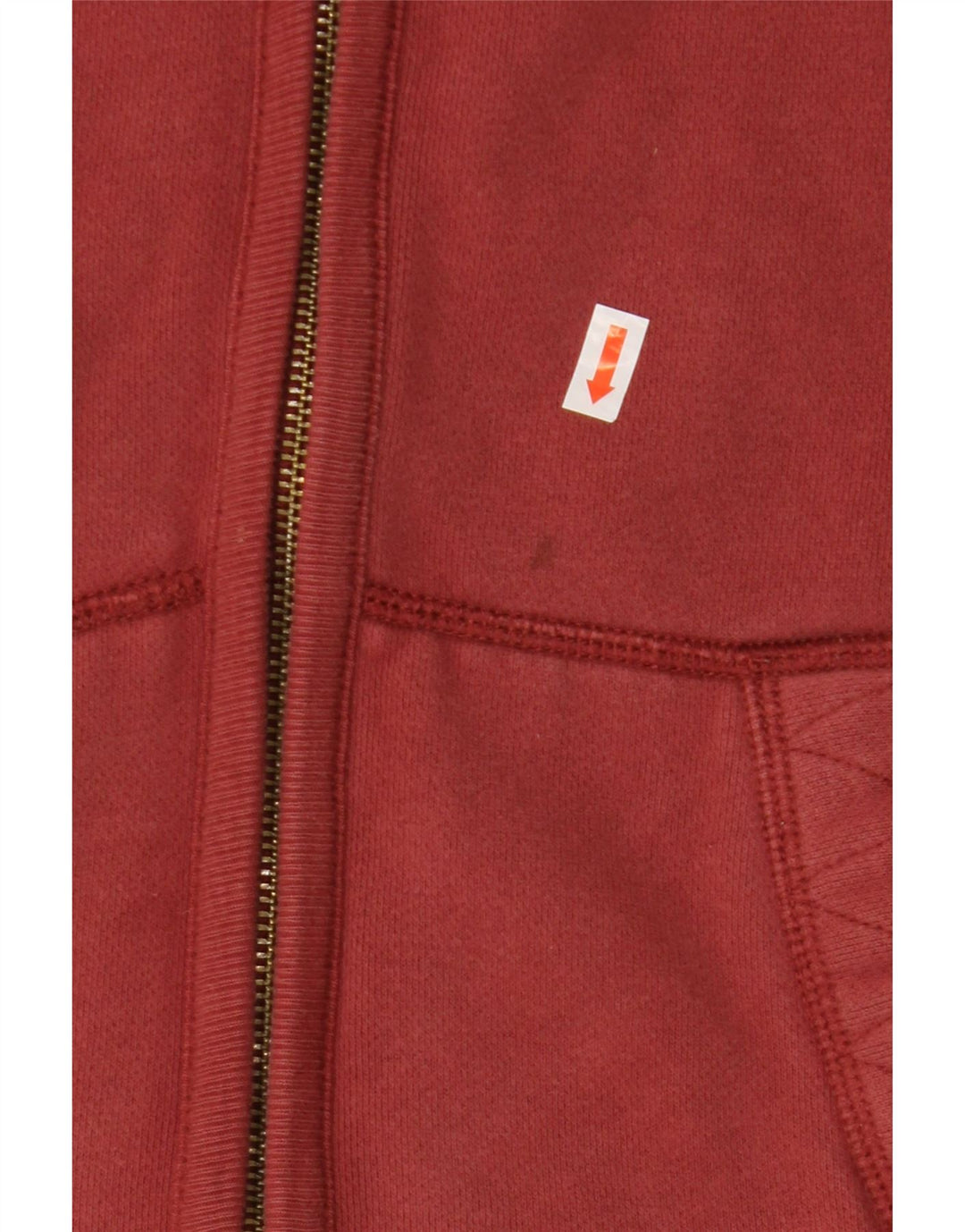 FAT FACE Maglione con cappuccio e zip da uomo piccolo bordeaux