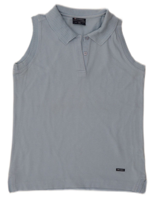 Polo senza maniche da donna CHAMPION UK 10 piccola in cotone blu