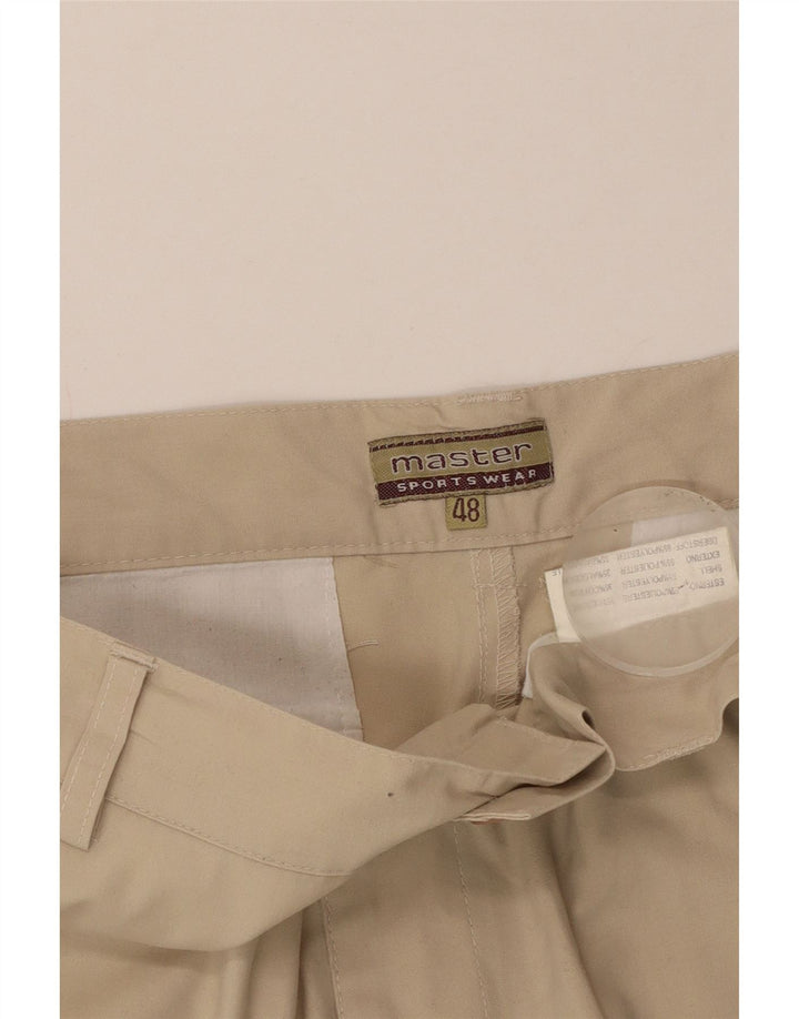 Pantaloncini cargo da uomo Master IT 48 Medium W32 L10 Poliestere beige
