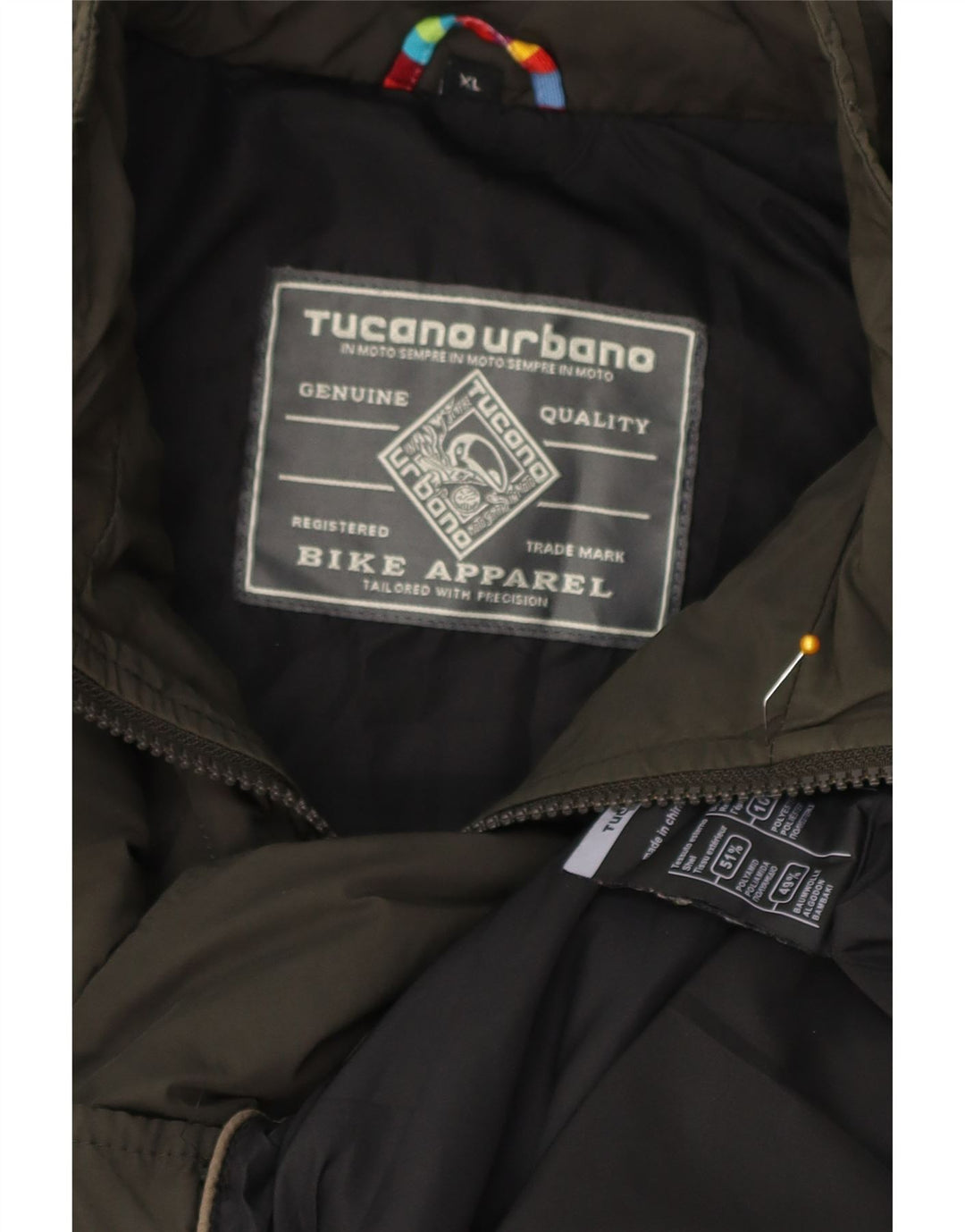 TUCANO URBANO Mens Padded Jacket UK 42 XL Khaki Polyamide