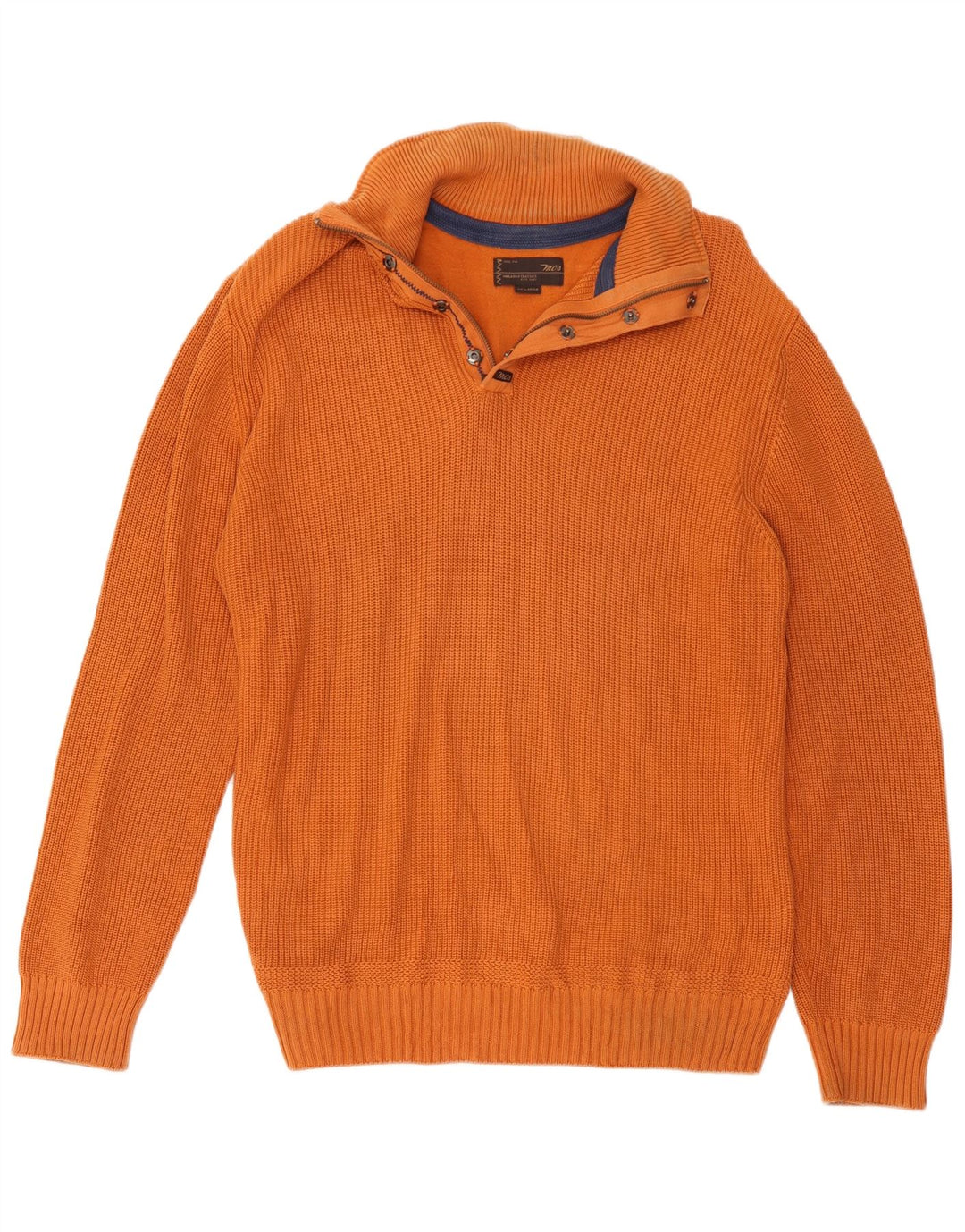 Maglione da uomo con collo con zip Marlboro Classics 2XL cotone arancione