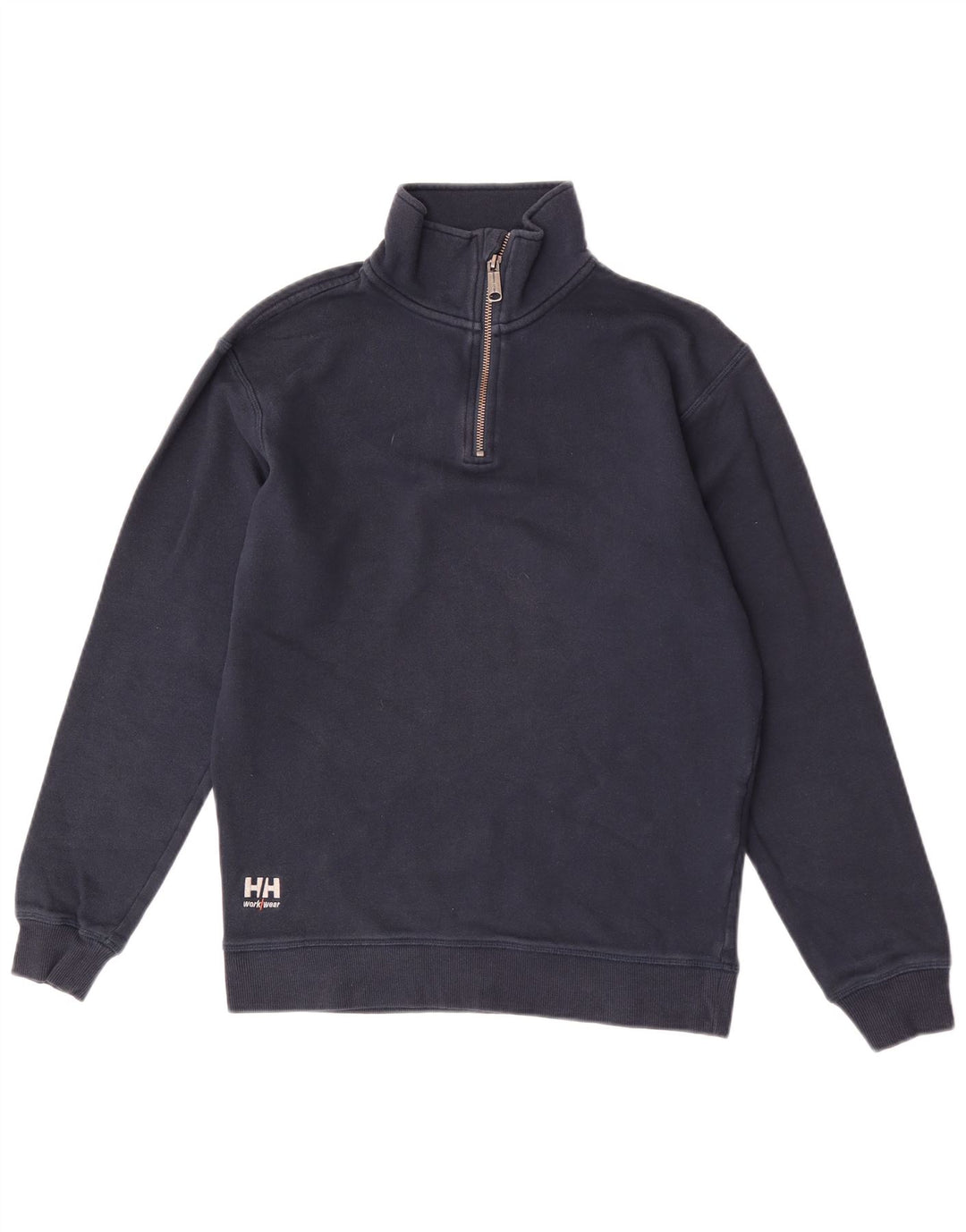 Felpa da uomo con collo con zip Helly Hansen, cotone medio blu navy