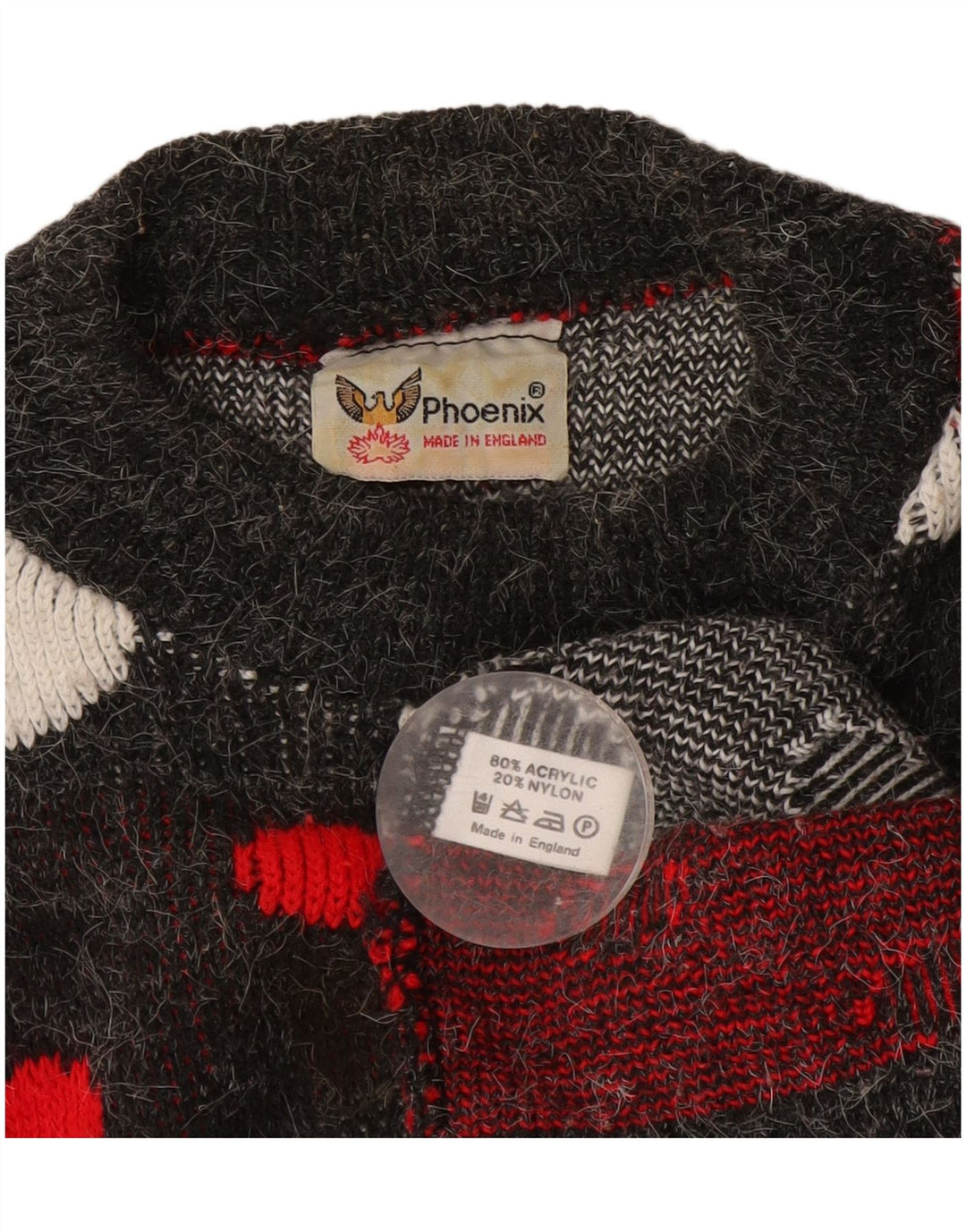 Maglione maglione a collo alto da donna Phoenix UK 16 grande pois grigio