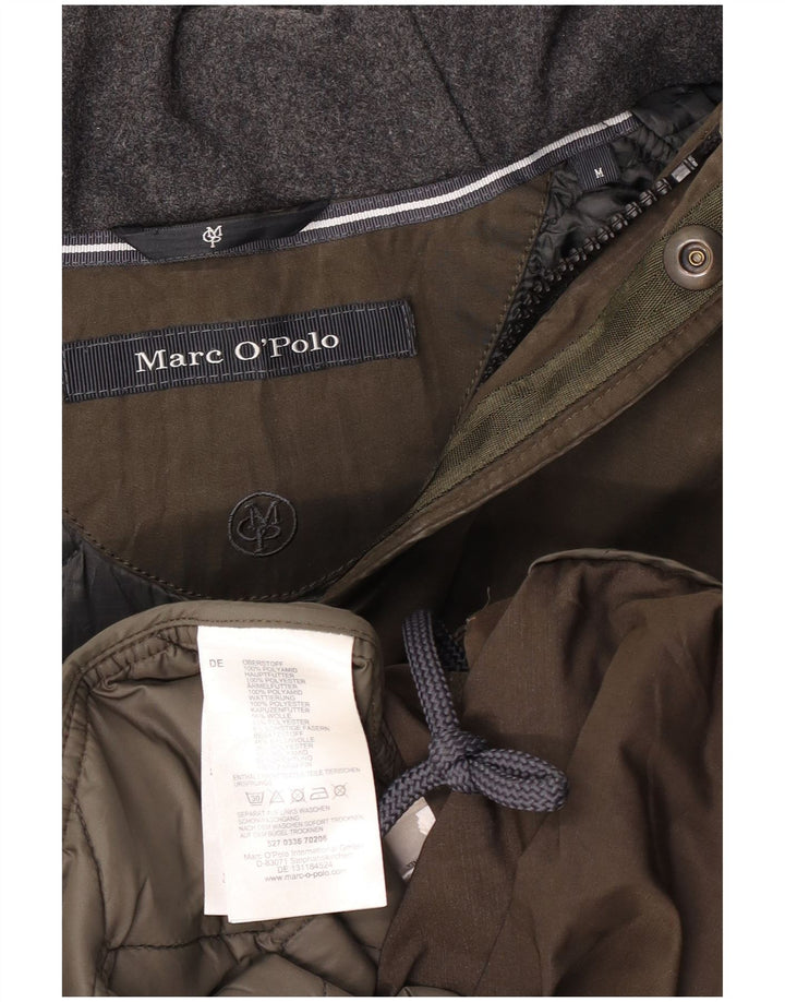 MARC O'POLO Giacca parka con cappuccio da uomo UK 38 medio kaki poliammide