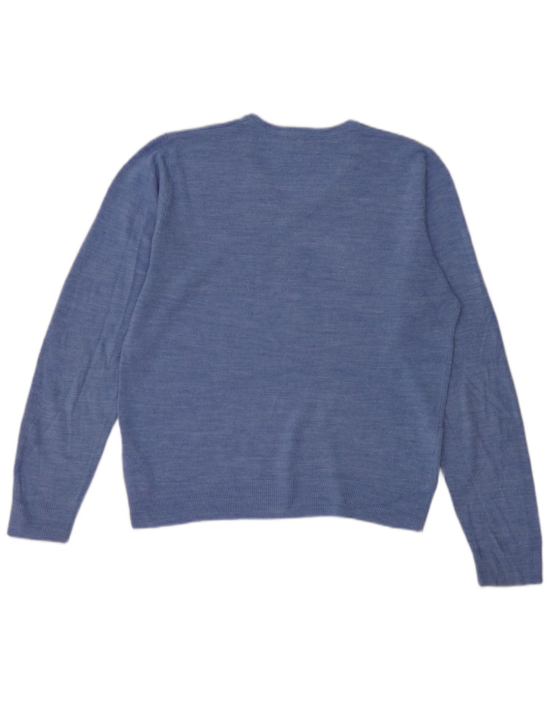 Maglione da uomo Marks & Spencer vestibilità regolare con scollo a V, acrilico blu medio