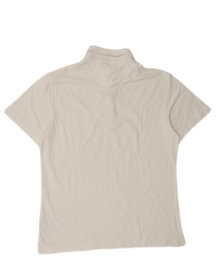 GAS Mens Polo Shirt Medium White Polyester