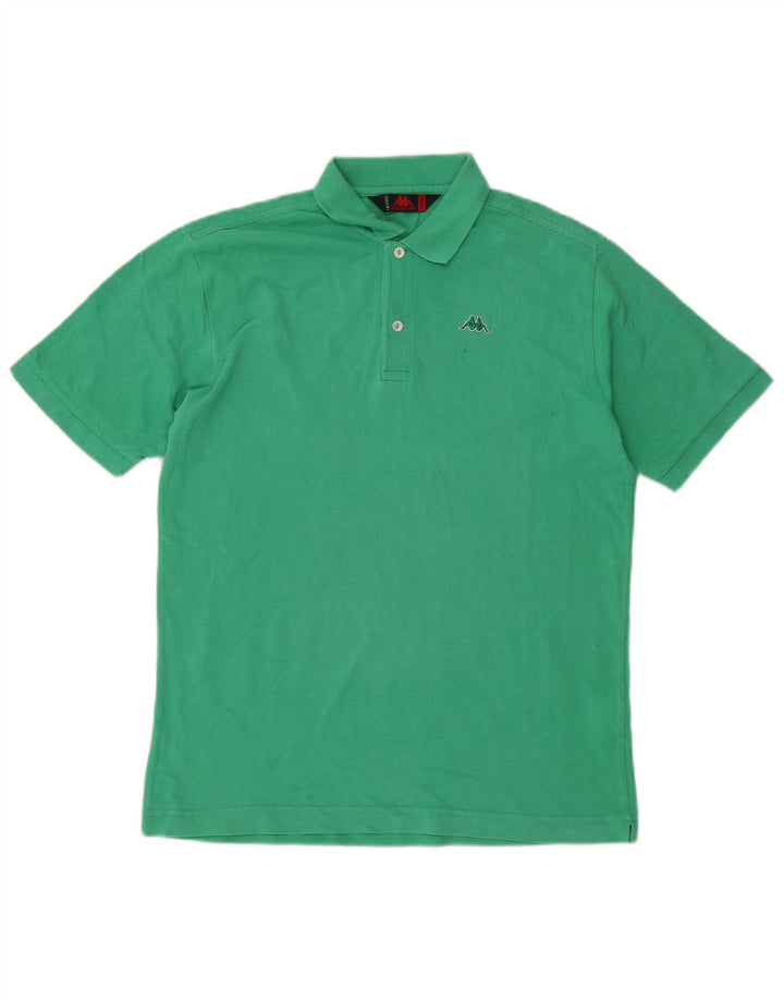 Polo Kappa Uomo Verde Medio In Cotone