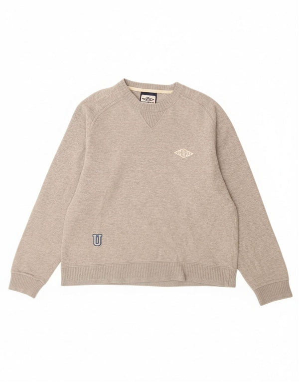 Felpa da uomo Umbro Maglione UK 35/37 Piccolo cotone grigio