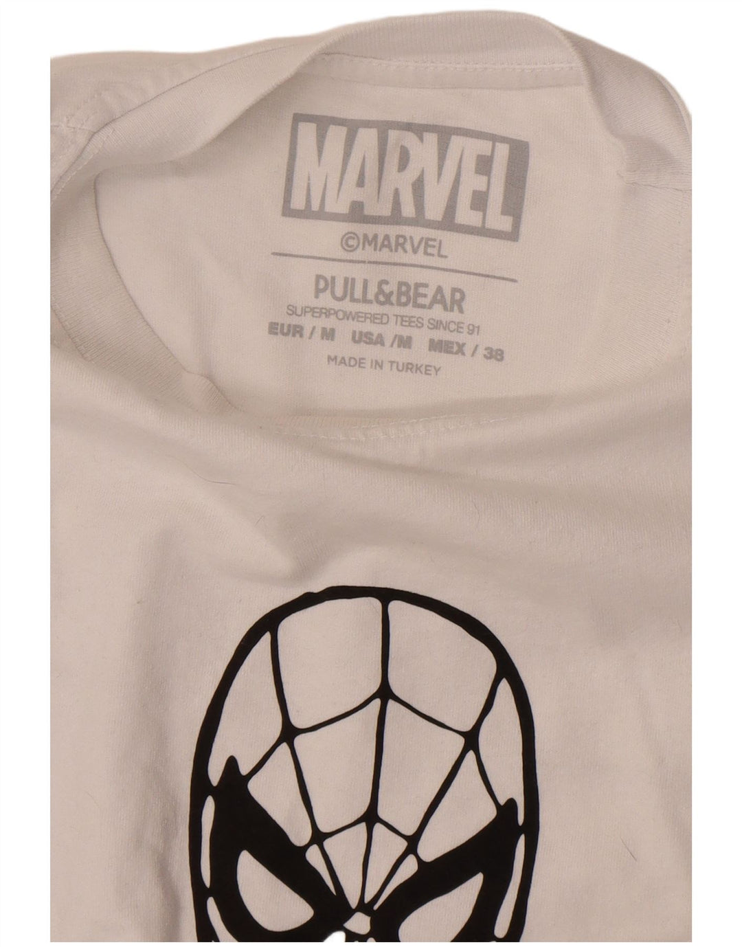 T-shirt con grafica Marvel da uomo Pull & Bear, colore bianco medio