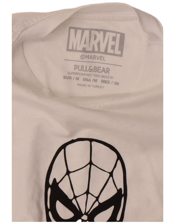 T-shirt con grafica Marvel da uomo Pull & Bear, colore bianco medio