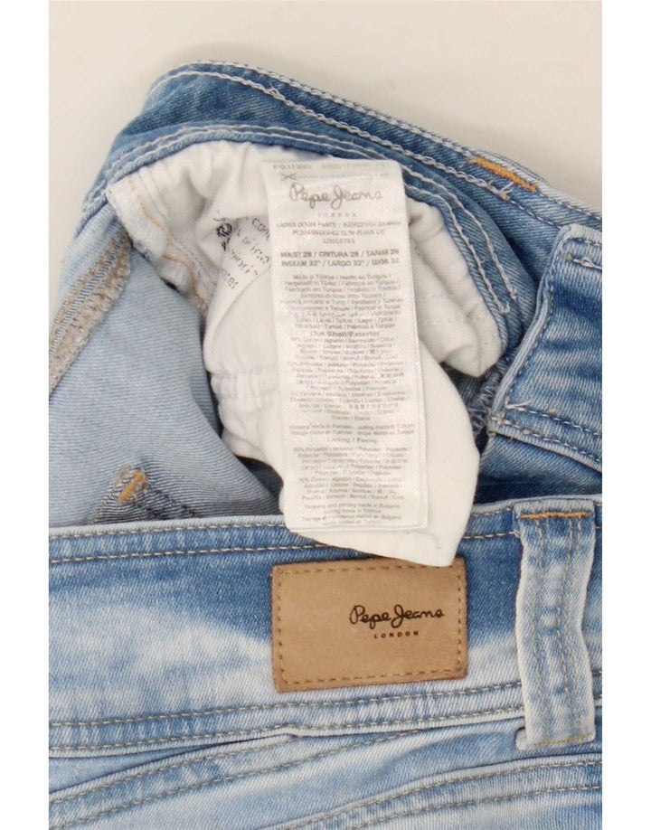PEPE Jeans Donna Dritto W29 L32 Blu Cotone