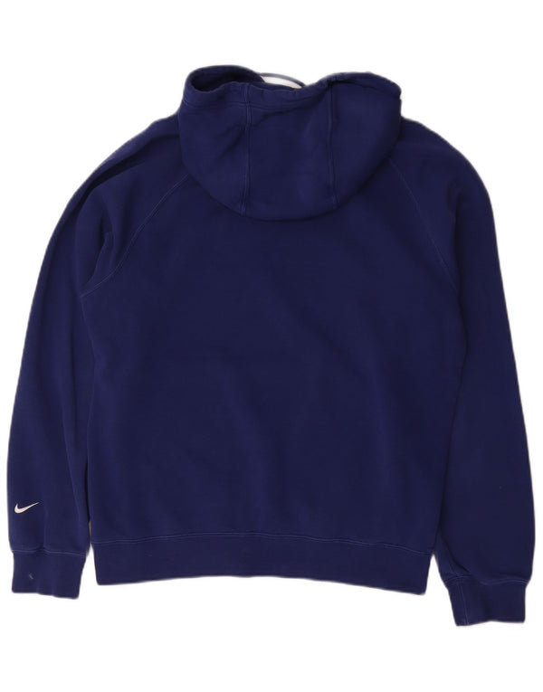 Felpa con cappuccio grafica Nike da uomo piccola in cotone blu navy