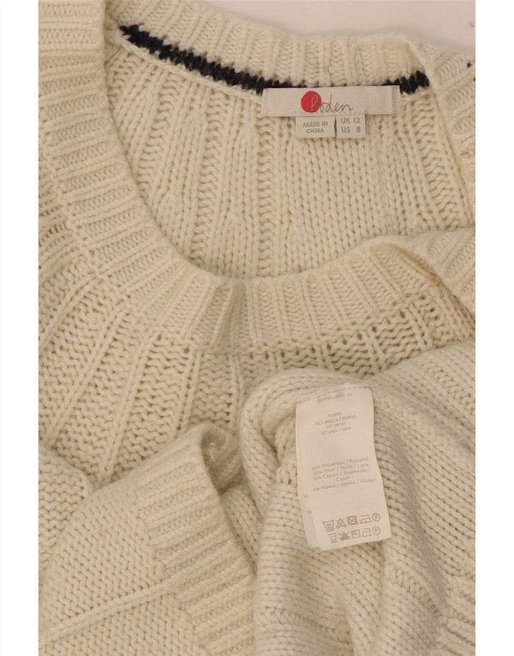Maglione cardigan da donna Boden UK 12 Poliammide beige medio