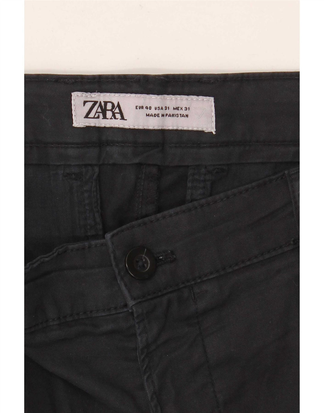 Pantaloni chino slim da uomo Zara EU 40 medi W31 L26 neri