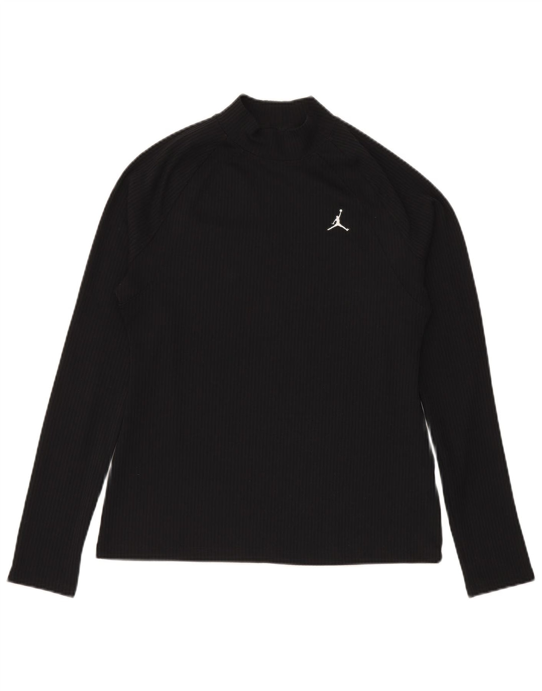 Maglia attillata da donna Jordan a maniche lunghe UK 16 grande poliestere nero